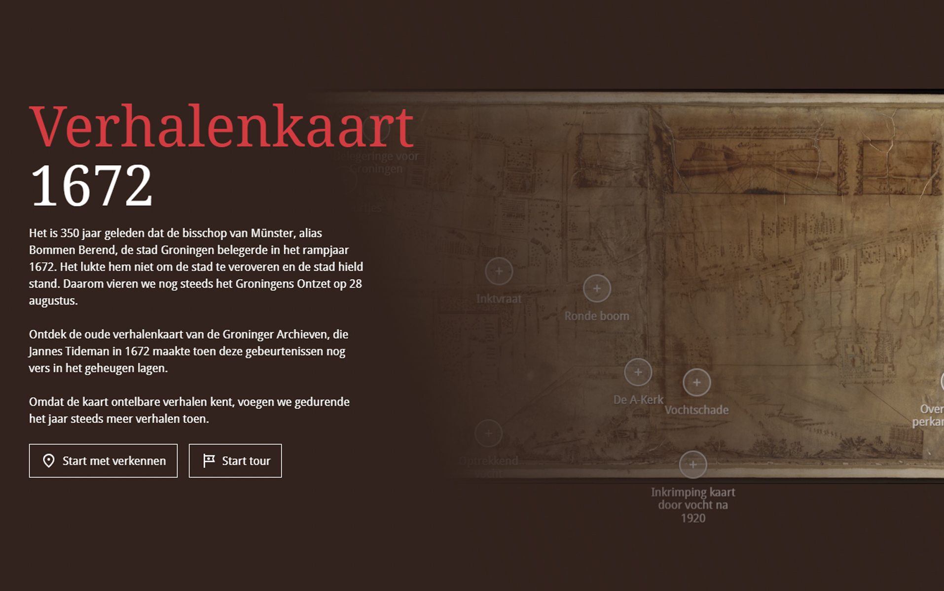 Met van kaart reis je digitaal 350 jaar terug in de | Groningen